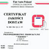 Certyfikat Jakoci Dostaw Fiat Auto 